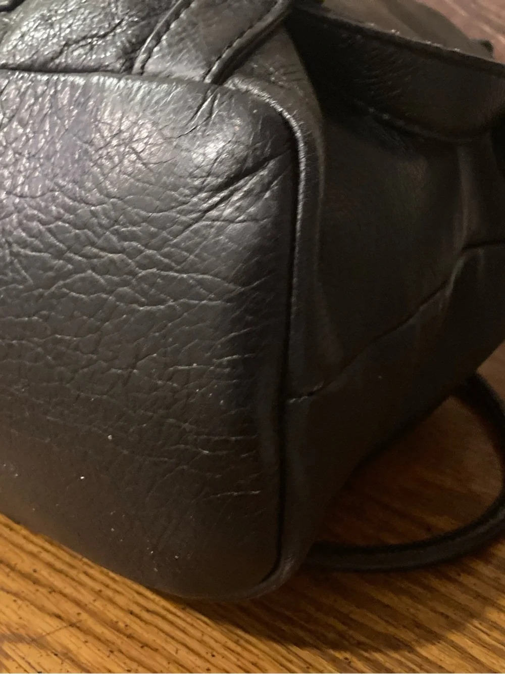 Frye Jade Studded Leather Convertible Leather Backpack with Chain Strap Black